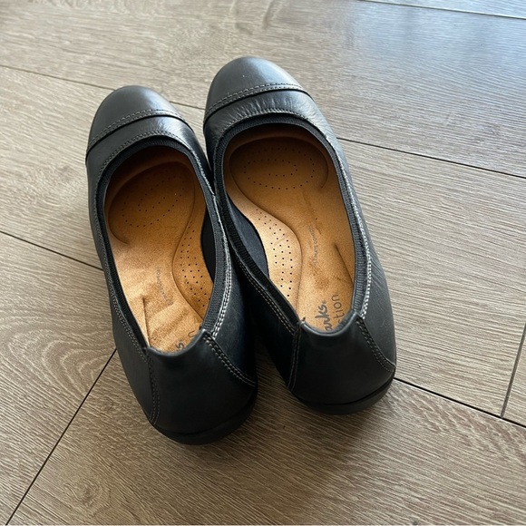 Clarks Collection Ballet Flats Black Women's Size 9 Balletcore Neutral Comfy - Picture 5 of 7